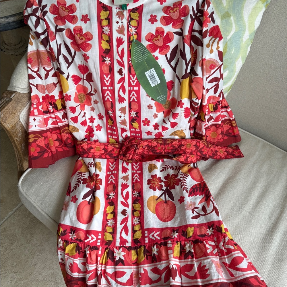 NWT FARM Rio Romantic Orchard Mini Dress Size L NEW NWT THANKSGIVING - Picture 5 of 6